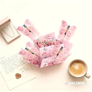 AMA SNOW-Mother's Day Flying Butterfly Surprise Gift Box, Pop Out Unique Exploding Surprise Box,Butterfly DIY Birthday Explosion Gift for Mother's Day Birthdays Anniversaries outdoorfun