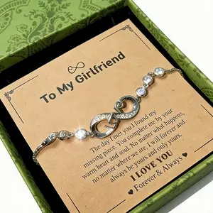 Infinity Bracelets for Women Adjustable Forever Love Bracelet with Cubic Zirconia Gift for Girlfriend Anniversary Birthday Jewelry