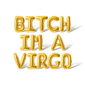 Letter Balloons - BITCH IM A VIRGO 16" Inch Alphabet Letters Foil Mylar Balloon Birthday Party Banner