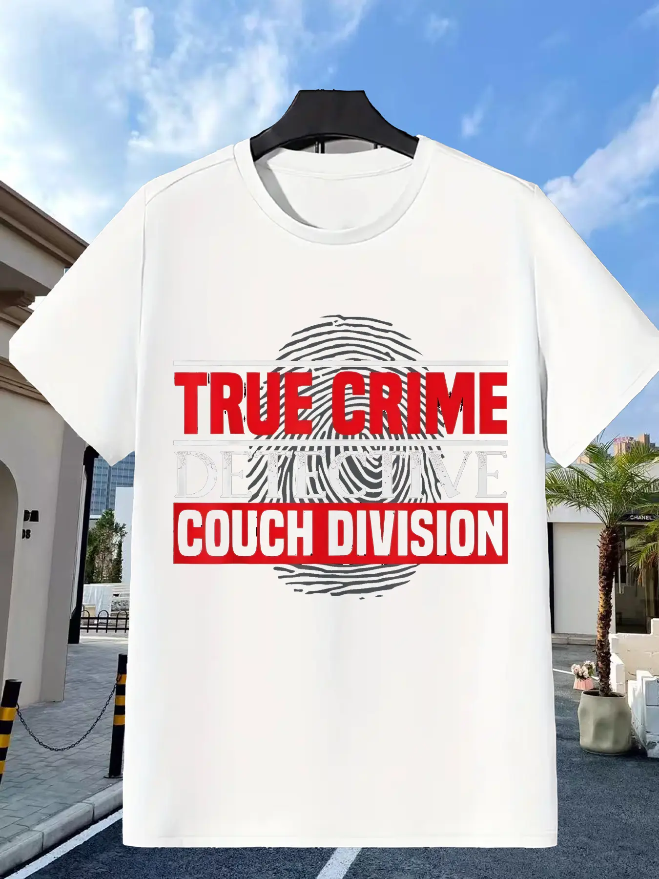 True Crime Detective Couch Division T-Shirt - Retr unisex soft cotton short sleeve t shirt, vintage graphic casual tee for men women teens, perfect birthday holiday gift for camping travel gym daily street  wear