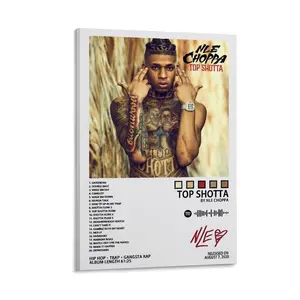 NLE Poster Choppa Top Shotta Album Cover Limited Edition Posters Room Aesthetic Music Posters