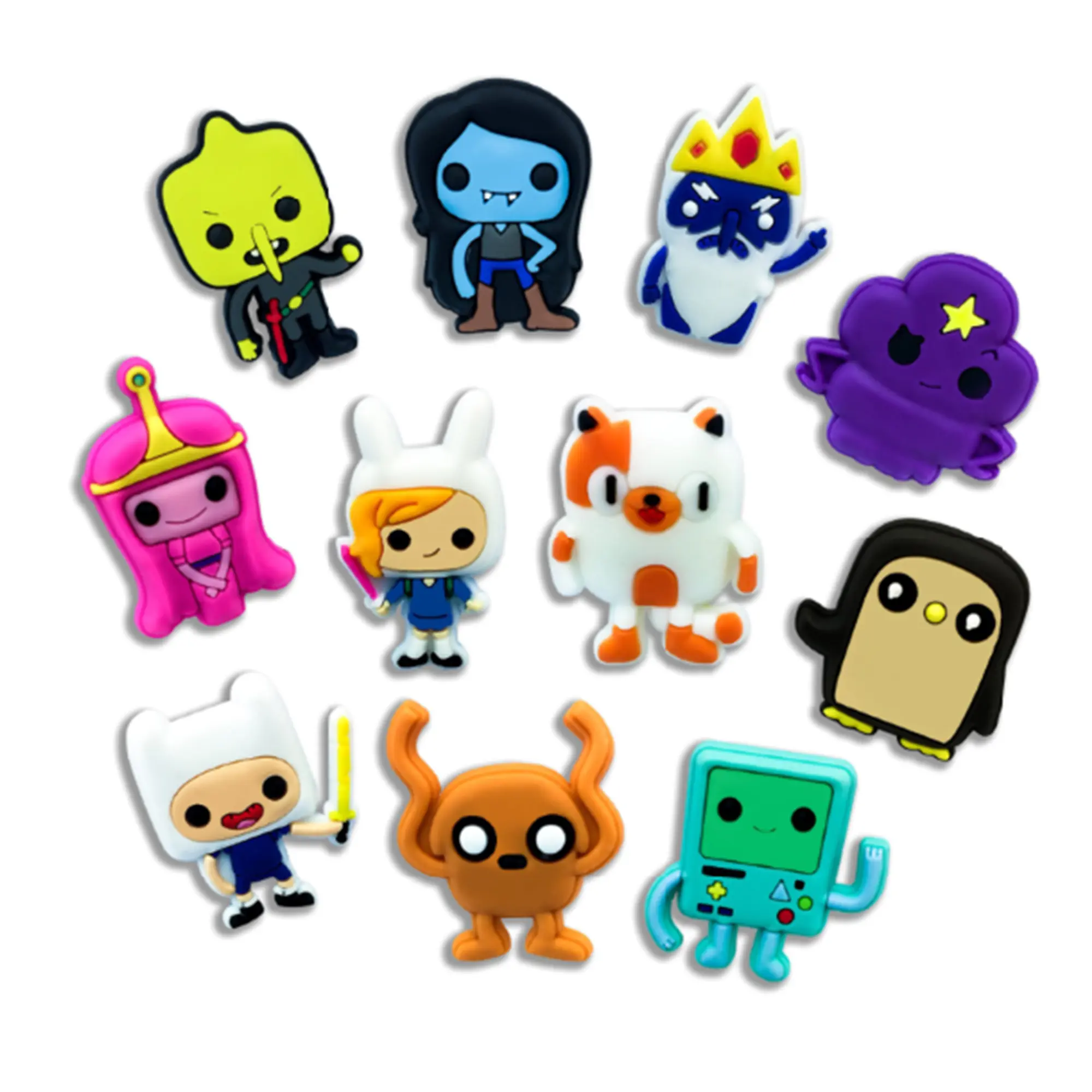 Cartoon Croc Charms Time 11PCS PVC Clog Pins Accessories Party Favors Birthday Gifts Holidays Decoration for Boys Women Girls