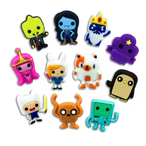 Cartoon Croc Charms Time 11PCS PVC Clog Pins Accessories Party Favors Birthday Gifts Holidays Decoration for Boys Women Girls