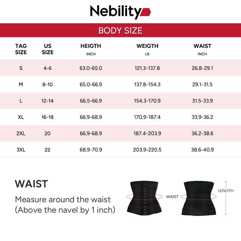 Nebility Women's Waist Cincher Belt - Adjustable Tummy Control Body Shaper, High Elasticity Abdominal Binder, Comfortable Basic Womenswear TikTokShopBlackFriday Compression Minimalist Nebility Women's Waist Cincher Belt - Adjustable Tummy Control Body Shaper, High Elasticity Abdominal Binder, Comfortable Basic Womenswear TikTokShopBlackFriday Compression Minimalist