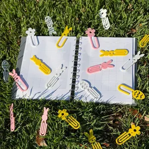 Easter Jumbo Paper Clips | Bunny, Flower & Egg Planner Clips | Cute Spring Bookmark Clips