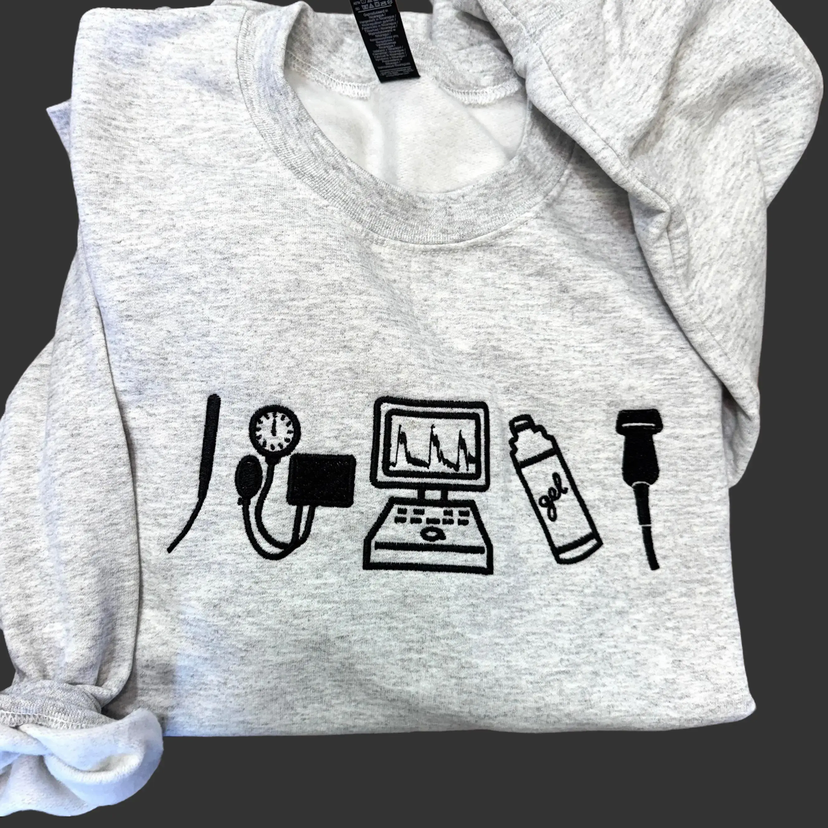 Vascular ultrasoundTechnologist RVT vascular Sonographer Aesthetic Comfort Sweatshirt Casual Crew Neck Casual Comfortable Casual Wear - Cute, Tops, Hoodie