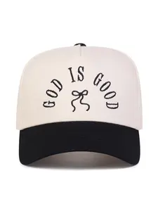Unisex Baseball Cap God Is Good Letter Print, Adjustable Outdoor Sun Protection Hat, Casual Fitted Design for Spring & Fall Travel, Adjustable Snapback Cap