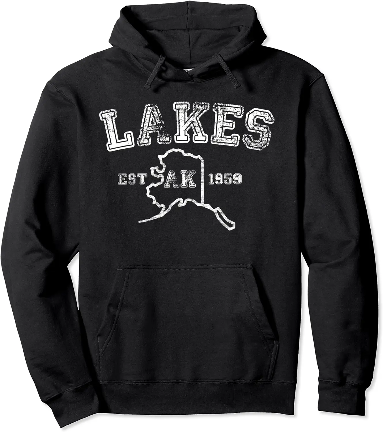 Lakes Alaska, Alaskan Eskimo Native Land Polar Bear Moose Pullover Hoodie - Gabriellef Shop 31B09KBRN4NS