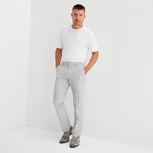 Mens Slim Fit Dress Pants Gray Stretch Wrinkle Resistant Flat Front Suit Pants Business Casual Formal Trousers