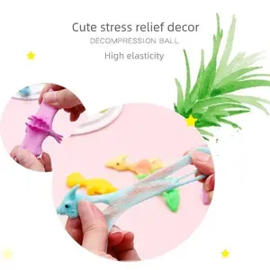 Stress Relief Dinosaur Finger Launcher Toy, Elastic Animal Themed Stress Ball Shooter, Fun Interactive Hand Grip Enhancer