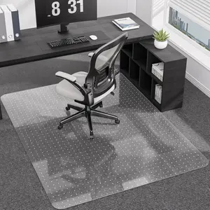 Office Chair Mat for Low Pile Carpet with Lip 48" x 60" Clear Heavy Duty Plastic Floor Protector for Smooth Rolling Desk Computer Chairs Under Desk Chair Mat for Home Office