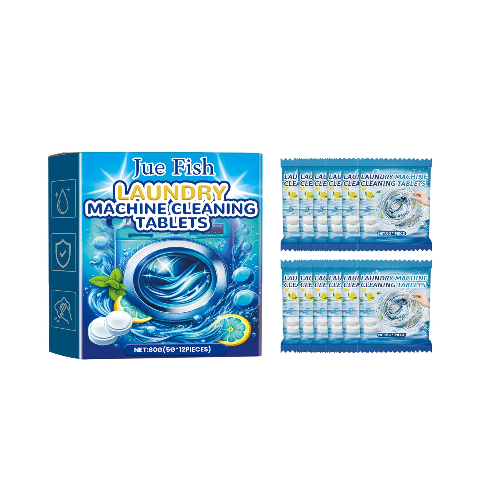 Washing Machine Cleaning Effervescent Tablets, Washing Machine Slot Stains Cleaning Dirt Cleaning Odor Effervescent Tablets
