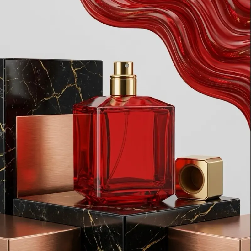 RED Empty Travel Perfume Atomizer Bottle – Refillable 3.4 oz Spray for Fragrance & Cologne – Leak-Proof Portable Scent Pump