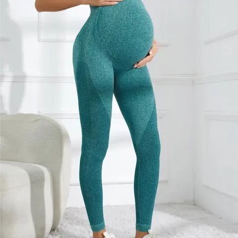 Women's Plain High Waist Maternity Leggings, Comfy Breathable Sweat-absorbing Quick Drying High Stretch Skinny Pants, Ladies Maternity Clothing, Pregnancy Clothes, Pregnancy Bottoms, Maternity Apparel, Maternity Wear
