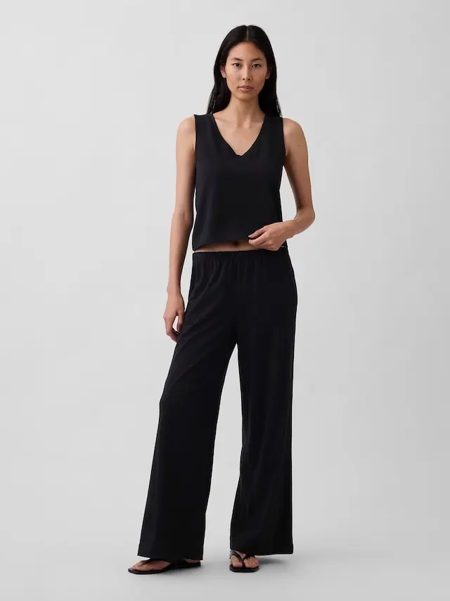 Gap Women's Knit Wide-Leg Pants
