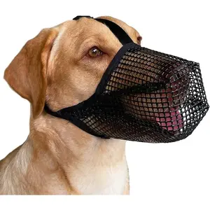 Pet Dog Muzzles Adjustable Breathable Dog Mouth Cover Anti Bark Bite Mesh Dogs Mouth Muzzle Mask For Dogs Long Mouth Doggy Use