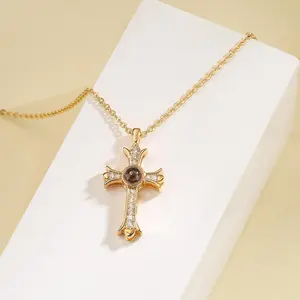 Cross Necklace with Bible Verse for Women Girls, Joshua 1:9, Christian Necklace with Verse, Gold/Silver Cross Pendant, 18+2 Inches Chain Christian Religious Jewelry Gift, First Communion Confirmation Gifts, Faith & Encouragement Gift