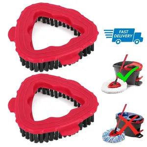 Scrub Brush Head Refills for O-Cedar EasyWring Spin Mop 1 Tank System Cleaning Spin Mop Refill for Velida ocedar Base Scrubber Brush for Shower mop