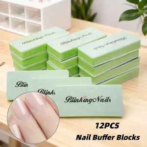 12PCS Nail Buffer Polishing Blocks 1000/4000 Grit, Double-Sided Nail Shiner Files for Natural Nails, Professional Manicure Buffers for Smooth & Glossy Finish, Nail Art Tools for Home or Salon, Must-Have Manicure Tool