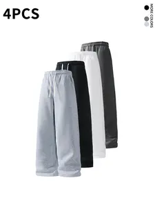 4-pack men’s long pants with belt and tie design; multifunctional shorts are a wardrobe essential for men, and loose casual pants for summer.