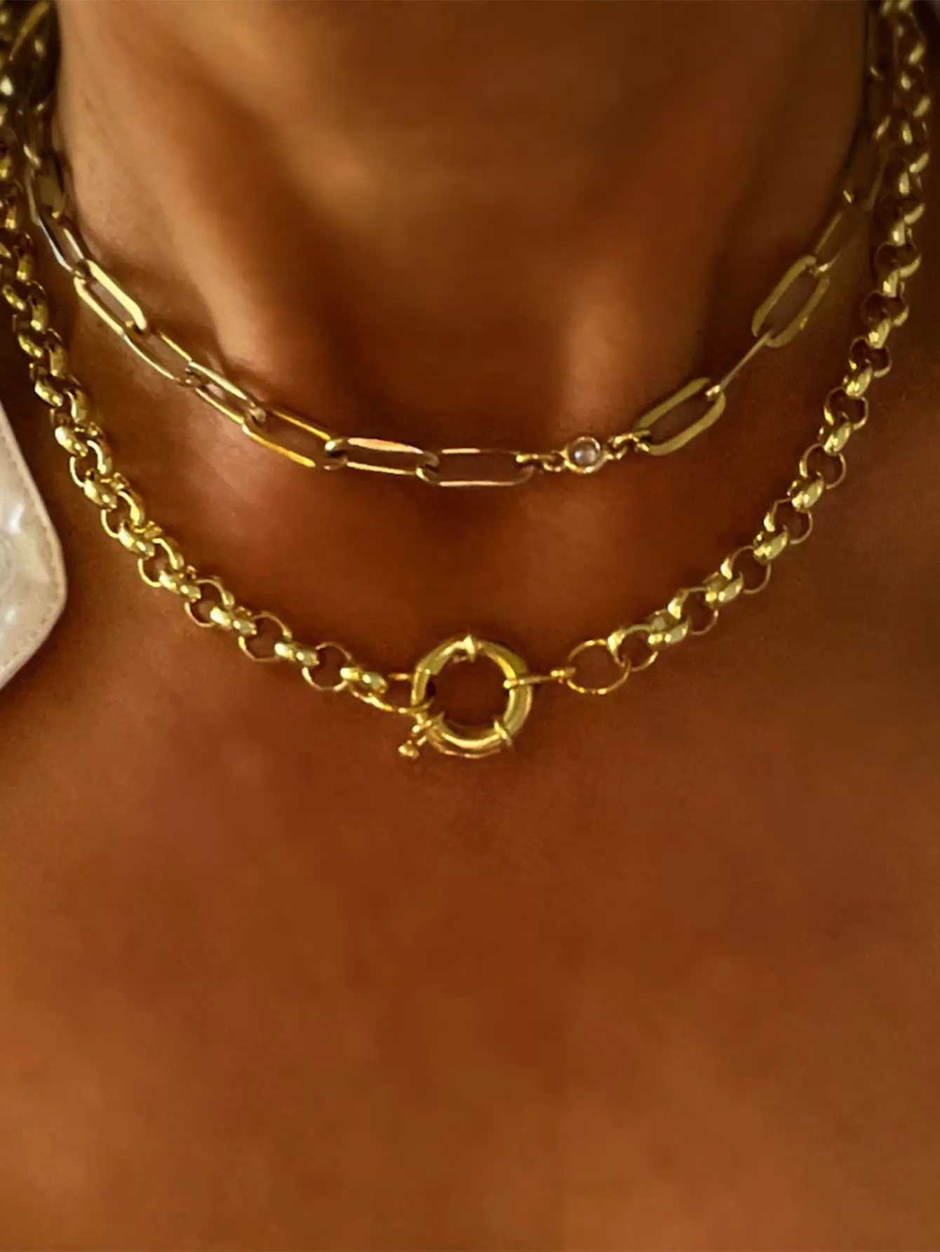 1PC  Rolo Necklace, Belcher Chain Necklace,  Chain Necklace, Spring Clasp Necklace to Hang Pendant.