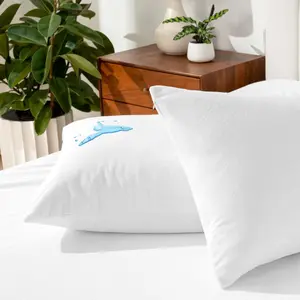 Pillow Protectors -  Size (2 Pack) -    & Breathable - Cooling - Vinyl Free  - 10 Year Warranty ( Size, Pack of 2)