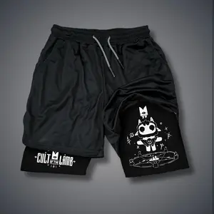 Helldivers II Double-Layer Sports Shorts Graphic Shorts Black Shorts Camo Shorts Streetwear Shorts Men Outfits Men Short Shorts Vacation Outfits Shorts