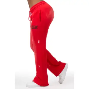 Reigna Red Stacked Flare Pant