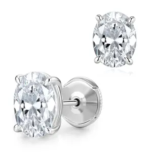 【#M256】(Nicolae)925 Sterling Silver Synthetic Moissanite Earrings