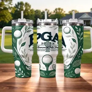 Golf Event 2026 Tumbler 40oz With Handle, Tournament Style Travel Mug