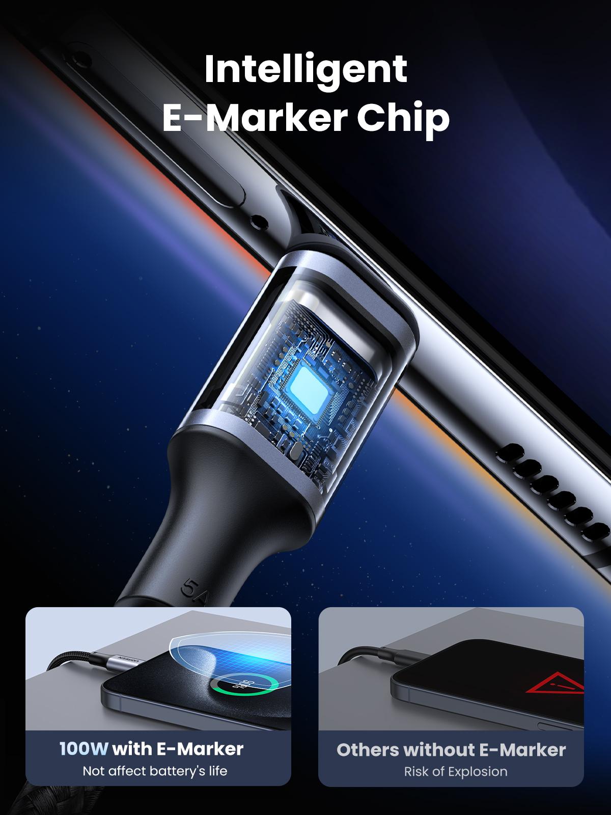 (Buy 1 Get 1 Free) UGREEN USB C to USB C Cable ,100W Type C Flow Cord, Fast Charging for iPhone 17/16 Series, MacBook Pro 2020, iPad Pro, Dell XPS, Samsung Galaxy S24/S23/S22 Ultra, Switch, Pixe,3.3FT Black, portable charger，TikTokShopHolidayHaul