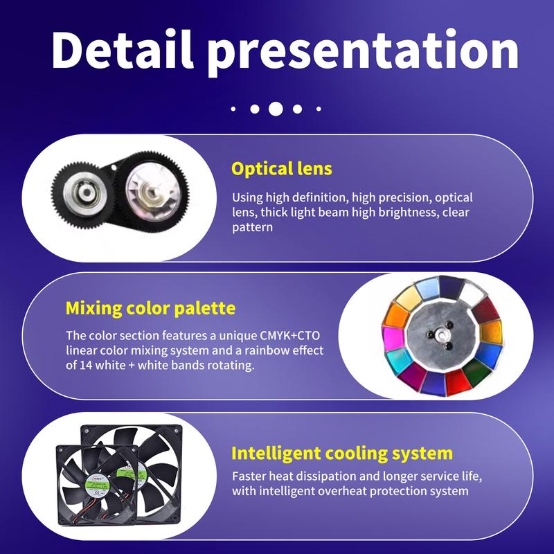 PAIDUN 230W 7R Beam Moving Head Stage Light DMX512 Gobo Rainbow Effect DJ Disco Bar Club Party Wedding