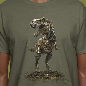 Steampunk T-rex Unisex t-shirt, Mechanical Tyrannosaurus