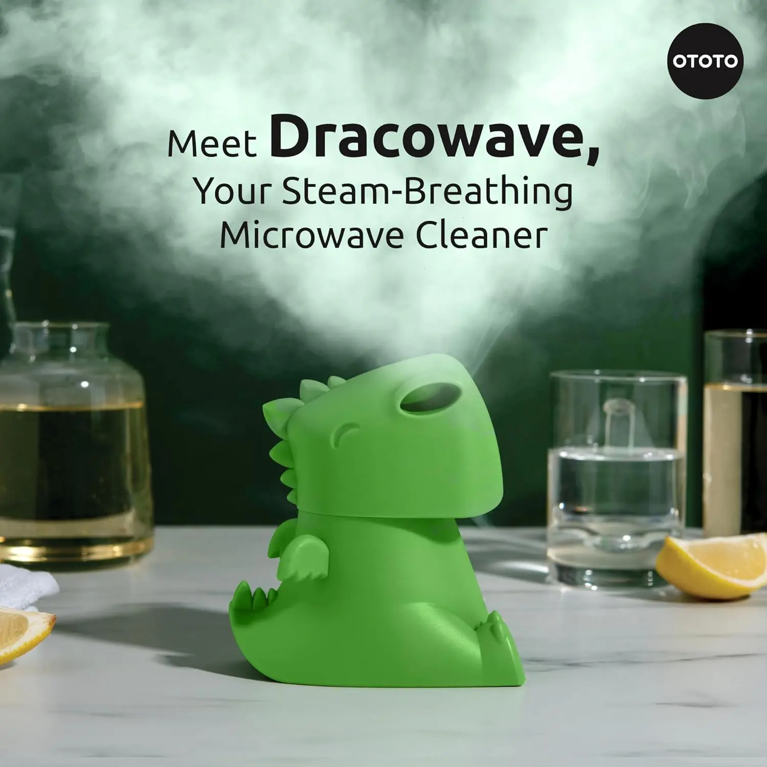 Dinosaur-Shaped Microwave Steam Cleaner, Kitchen Utensil for Kitchen Cleaning, Utensils