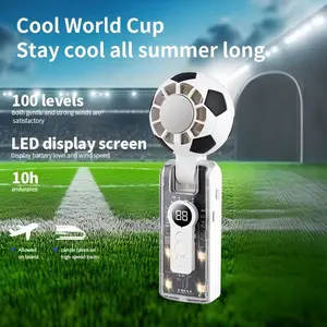 Portable Handheld Turbine Fan, Rechargeable Foldable Mini Fan, Ideal for Travel Desk Camping Small Cooling Fan