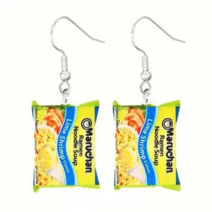 Noodle earrings, Food Earrings, Novelty Earrings, Fashion Earrings