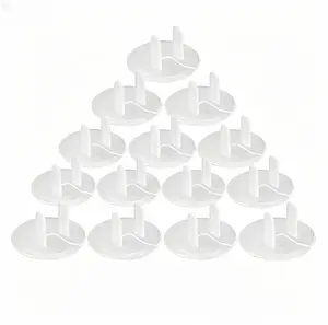 Outlet Plug Covers 14 Pack Clear PP Plastic Childproof Electrical Protector Safety Caps with Easy Release Concave Design
