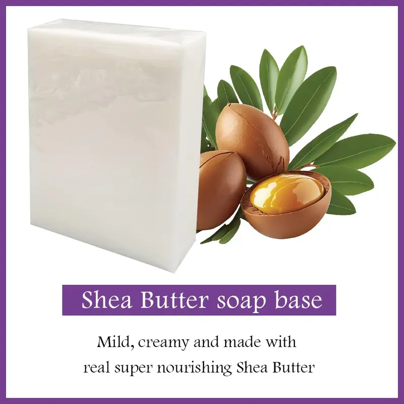 Shea Butter Soap Base Natural Soap Base for Soap Making Organic - 2 lb - Easy to Melt and Pour - Moisturizing - DIY Handmade Soap