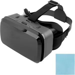 Headsets Virtual Reality for Phone Cell 3D Glasses Helmets Goggles TV Movies Video Games Support 4-6inches Mobile Screen,100° Large Viewing Angle(Black)