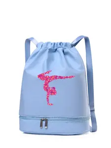 Women's Gym Bag, Adjustable Straps, Drawstring Closure, Independent Shoe Compartment, Rose, Ideal Gift, Daily Use