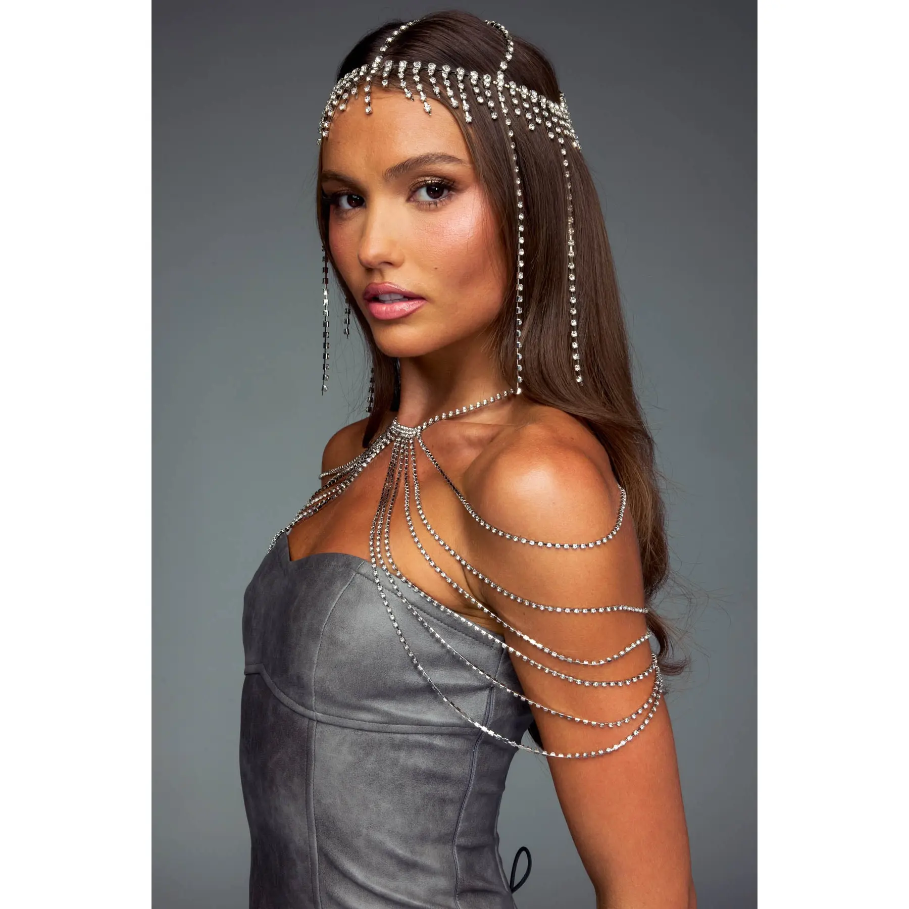 Chain Crystal Shoulder Jewelry