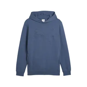 PUMA Mens Essentials Embossed Hoodie Casual Outerwear Casual - Blue
