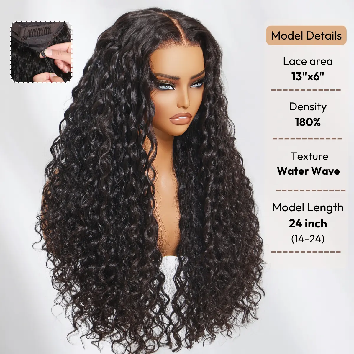 13x6-180%-NO Baby Hair 