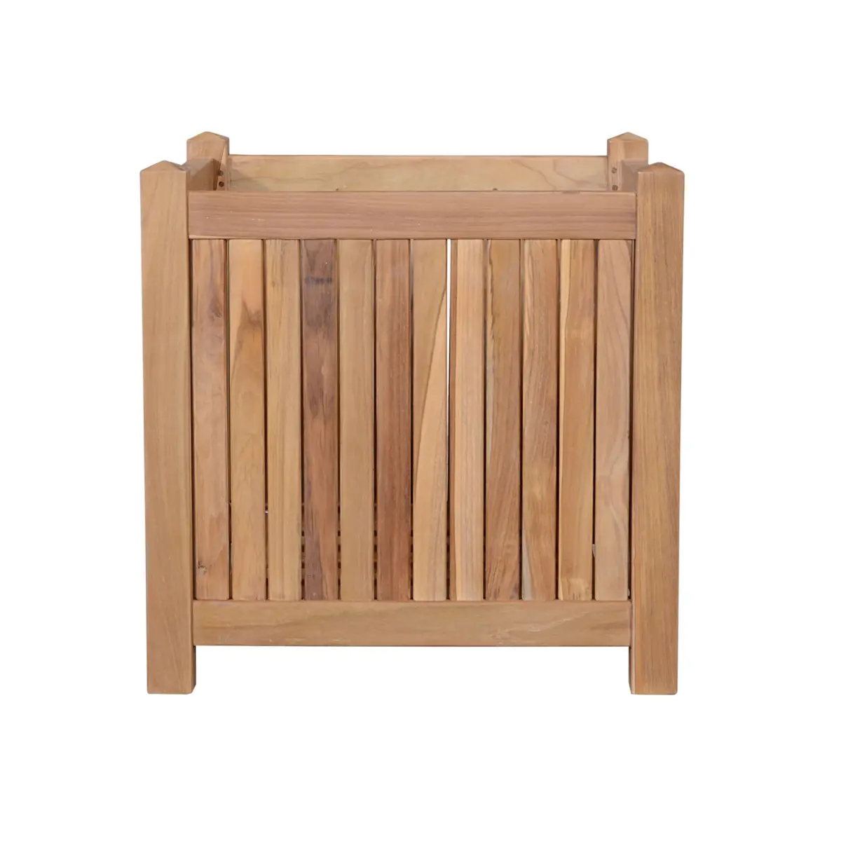 360 Stand 18 in. Weatherproof Solid Teak Dual-Use Indoor & Outdoor Square Planter Box