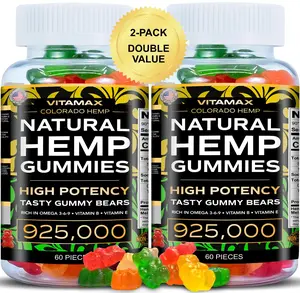 (2 Pack) Natural Gummies for Stress Relief - For Pain, Insomnia & Anxiety 120ct Healthcare Vitamin Supplement Fitness Dietary