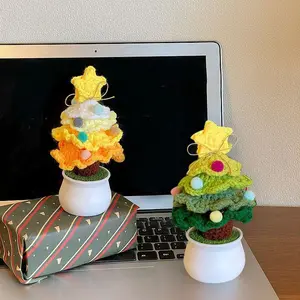Crochet Potted Christmas Tree: Knitted Holiday Decor for Home, Office, Classroom & Gifting