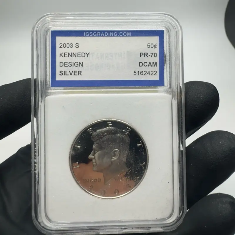 2003-S Kennedy Silver Half Dollar, Graded PR-70 DCAM (Deep Cameo)