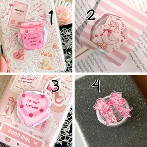 Super Cute Pink Phone Grip For Comfort And Happy Vibes! A Soft & Girly Gift For Daily Aesthetic Style, Instant Style Upgrade !