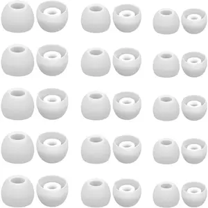 15 Pairs Silicone Replacement Pieces For Ear Buds, Ear Tips Replacement, Ear Bud Covers in S/M/L Sizes, Soft Ear Cushion Ear Bud Tips Replacement Kit