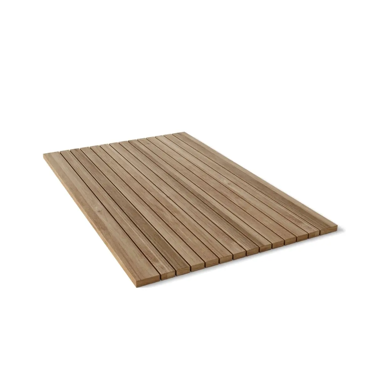 360 Stand Natural Teak Wood Bath Mat, 20x20 in Square, Mildew-Proof Bath Rug for Shower, Bathroom Decorative Mat, Non-Slip Floor Rug, Mold-Resistant Bath Mats